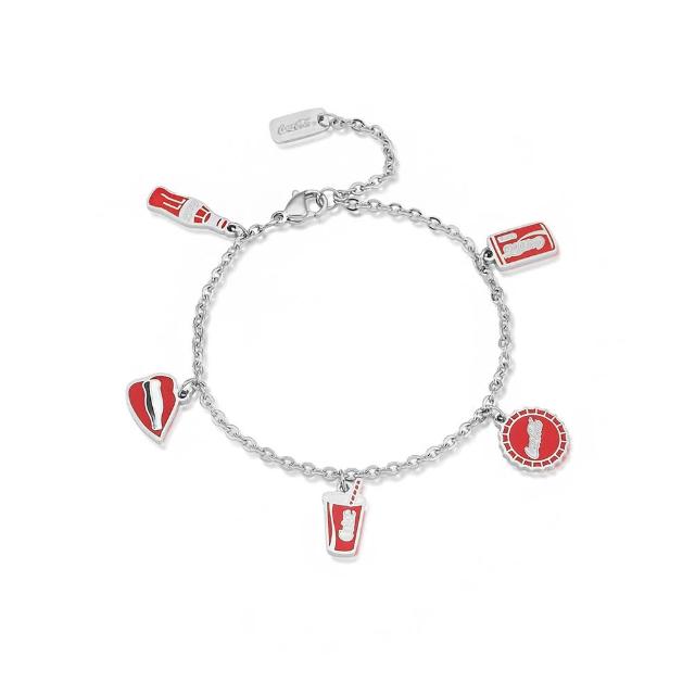 【Disney Jewellery】迪士尼 Couture Kingdom 可口可樂系列經典墜飾鍍14K白金手鍊