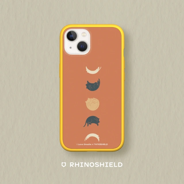 RHINOSHIELD 犀牛盾 iPhone SE3/SE2/8/7系列 Mod NX手機殼/I Love Doodle-貓咪月象-橘(I Love Doodle)