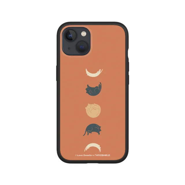 【RHINOSHIELD 犀牛盾】iPhone SE3/SE2/8/7系列 Mod NX手機殼/I Love Doodle-貓咪月象-橘(I Love Doodle)
