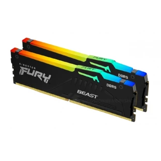 【Kingston 金士頓】FURY Beast RGB DDR5 6000 32GB (16GB x2) PC 記憶體 黑 (KF560C36BBEAK2-32) *超頻