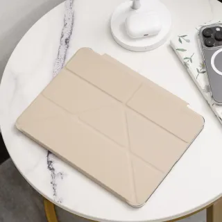 【SwitchEasy 魚骨牌】iPad 10代 10.9吋 Origami Nude多角度透明保護殼(支援最新2025 iPad 11吋 (A16))