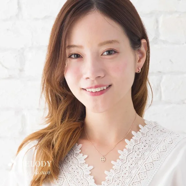 【日本MELODY ACCESSORY】日本製典雅浪漫幸運草鏤空造型銀項鍊 藤蔓花草圖騰 附延長鍊(質感情人節禮物)