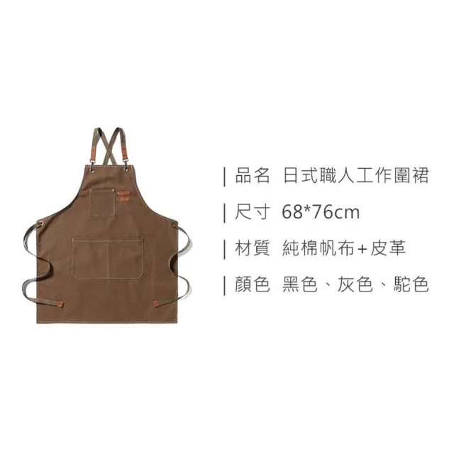 【品物生活家】日式職人工作圍裙(工作 圍裙 工業風圍裙 廚房 圍裙)