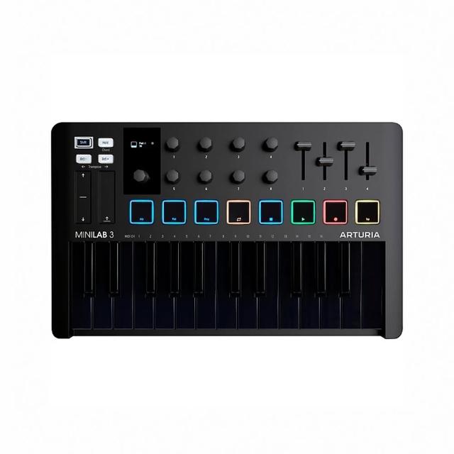 【Arturia】MiniLab 3 25鍵 MIDI鍵盤 全黑 (原廠公司貨 商品保固有保障)
