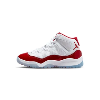 【NIKE 耐吉】Jordan 11 Retro PS 童鞋 中童 AJ11 白紅色 經典 透氣 休閒 運動 籃球鞋 378039-116