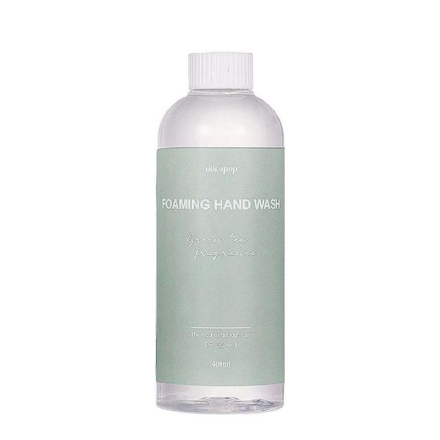 【decopop】抑菌洗手慕斯補充瓶-綠茶清香 400ml(洗手液/洗手乳/給皂機專用)