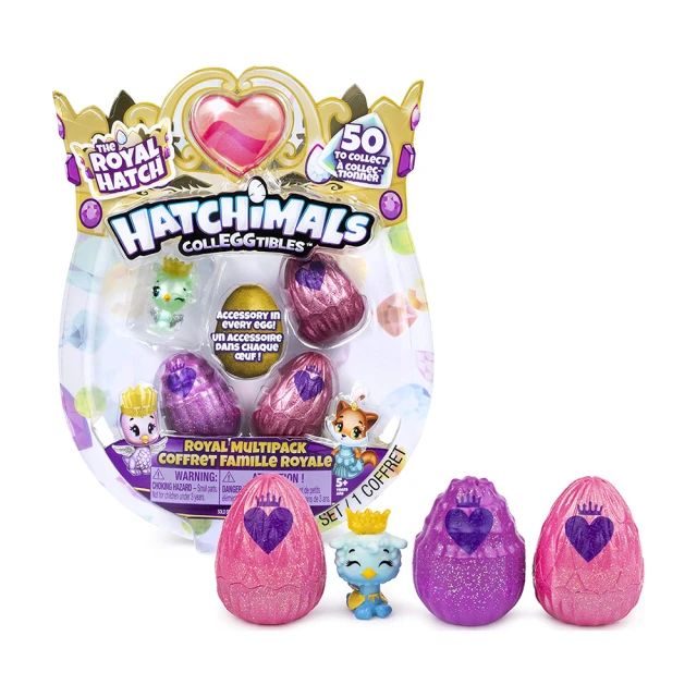 HATCHIMALS 魔法寵物蛋皇室家族系列-魔法寵物蛋3+1入裝[款式隨機出貨](孵化屬於你的魔法寵物世界)