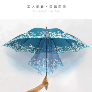 【雨之情】日系花布輕盈直傘花木(雨傘/長傘/長直傘)