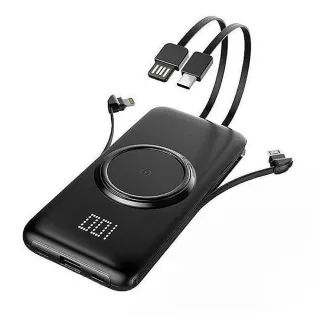 P1 自帶線行動電源20000mah 無線充(自帶四條線/無線充電器)