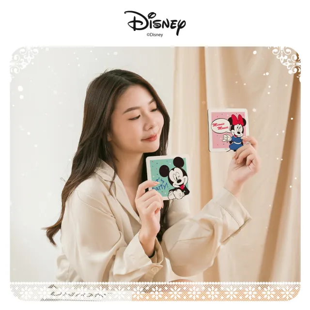 【收納王妃】Disney 迪士尼 米奇米妮 派對系列 軟式珪藻土杯墊 2入組(10x10x0.5 珪藻土 米奇 米妮)