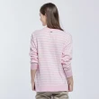 【NAUTICA】女裝 帆船圖騰條紋針織衫(粉色)