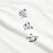 【EDWIN】江戶勝 男裝  植絨草寫英文短袖T恤(米白色)