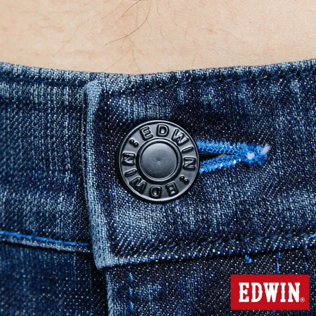 【EDWIN】男裝 FLEX高腰直筒牛仔褲(中古藍)