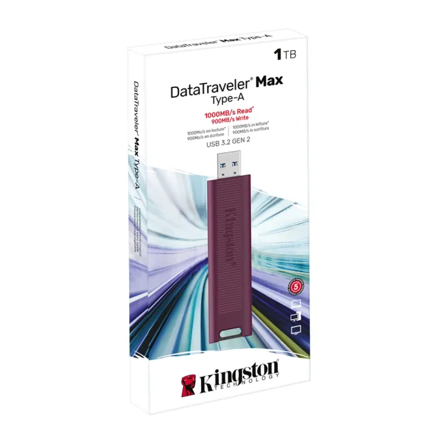 【Kingston 金士頓】1TB DataTraveler MAX Type-A USB3.2 Gen2 隨身碟(平輸 DTMAXA/1TB)