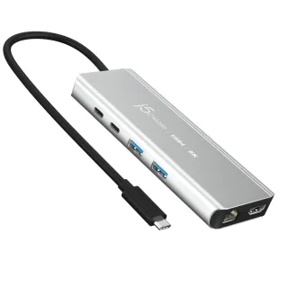 【j5create 凱捷】USB4 8K60顯示 2.5G網路 極速多功能集線器 Dock / 相容Thunderbolt 4(JCD403)