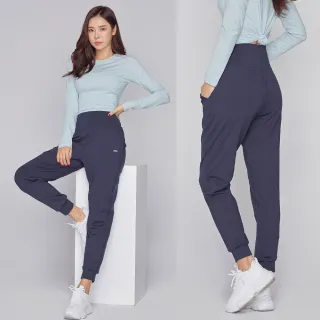 【STL】yoga 韓國 PowerPrima 塑型高腰 NY Belly Jogger 女 運動 束口褲 慢跑 長褲(ModernBlue摩登灰藍)