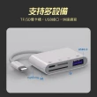 【JHS】蘋果Lightning 四合一OTG讀卡機(TF＋SD雙卡雙讀 USB+OTG讀卡機)