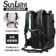 【SunLight】WK-7768G 三背雙肩後背包 大容量戶外旅行背包 灰色(防潑水/可容納17吋筆電/USB充電接口)