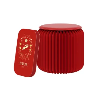 【Shibazhi 十八紙】新年招財兔Rich風琴紙藝術椅凳禮盒(凳子 椅子 兔年 禮品)