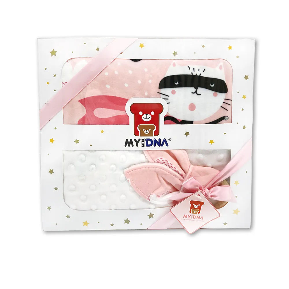【MY+DNA 熊本部】法蘭絨舒適蓋毯禮盒組-飛天貓(B0023-02-06)