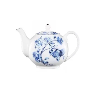 【英國Aynsley】藍玫瑰系列 骨瓷茶壺(1100ml) 喬遷禮 入厝禮 母親節