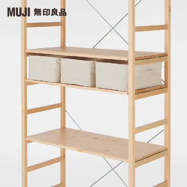 【MUJI 無印良品】聚酯纖維麻收納箱/長方形/小(約寬37×深26×高16 cm)