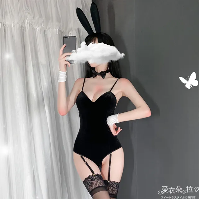 【愛衣朵拉】兔女郎 性感黑色連身小兔子裝扮(角色扮演cosplay)