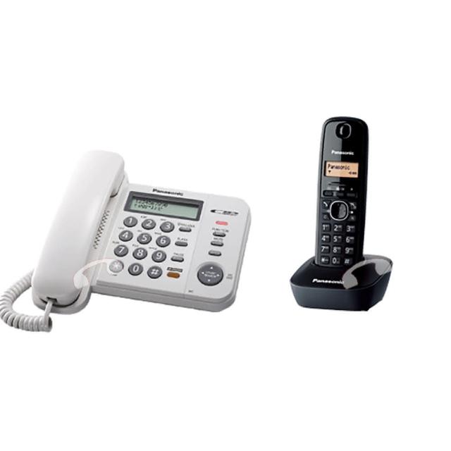 【Panasonic 國際牌】經典有線+無線來電顯示電話組(KX-TS580 + KX-TG1611)