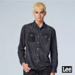 【Lee 官方旗艦】男裝 牛仔長袖襯衫 / 異色雙口袋 騎士黑 標準版型 / 101+ 系列(LL220364762)