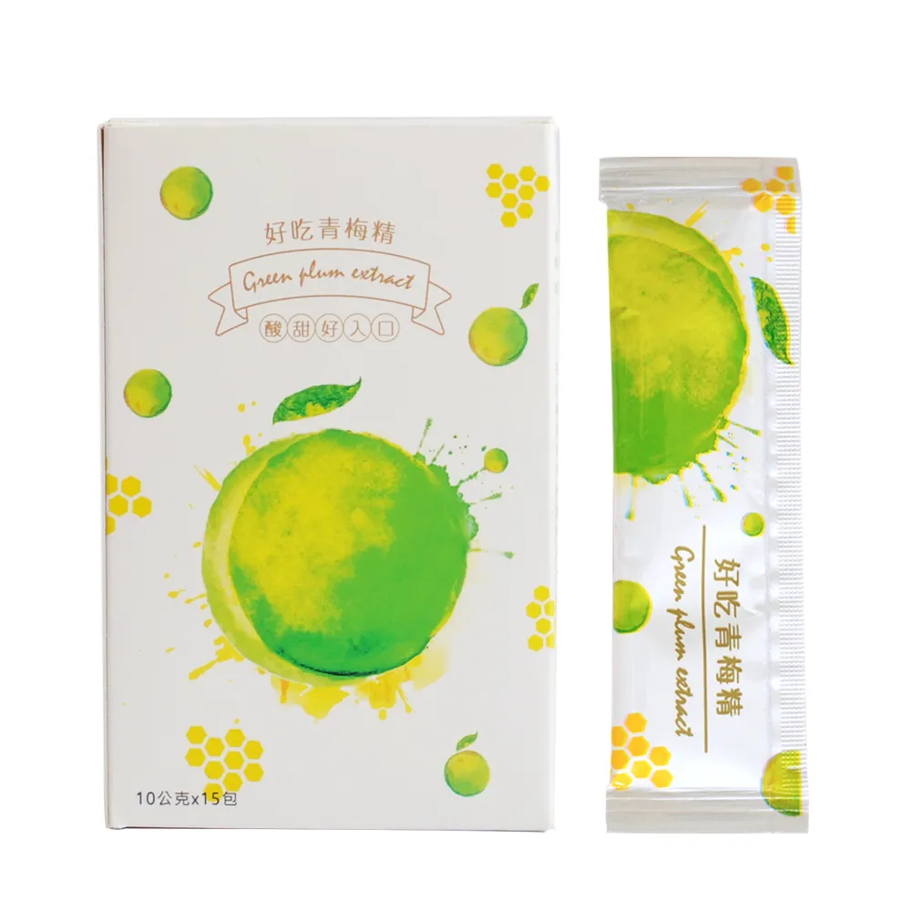 【食在加分】好吃青梅精10gx15包*2盒(沖泡喝/直接吸/做醬吃)