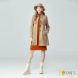 【MON’S】法式名品風衣款100%綿羊皮大衣外套(3色任選)