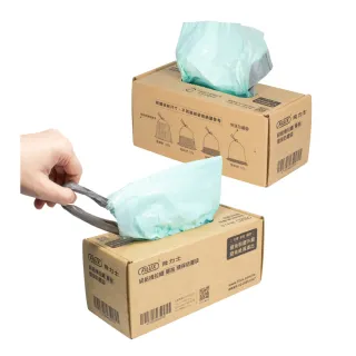 【FILUX 飛力士】超值2入組 盒裝30抽 拉繩單抽環保集紙防塵垃圾袋 B-050(拉繩單抽環保垃圾袋)