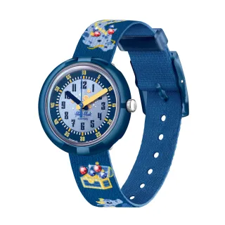 【Flik Flak】兒童手錶 LOVER OF DRAGONS 龍宮傳奇 兒童錶 編織錶帶 瑞士錶 錶(31.85mm)