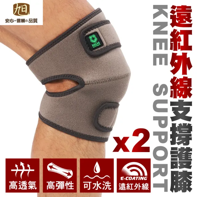 【日本旭川】遠紅外線機能調整型護膝2入組(台灣製 男女適用)