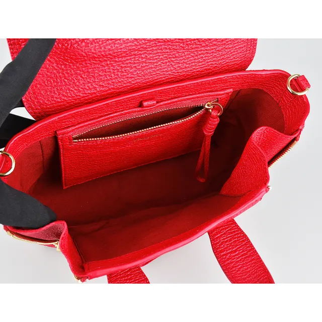 【3.1 Phillip Lim】3.1 Phillip Lim  Pashli 燙金LOGO金扣小牛皮手提斜背包(迷你/紅)
