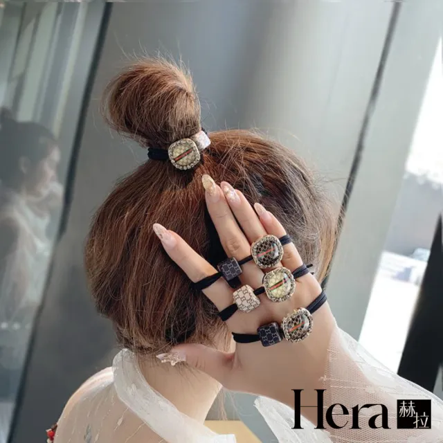 【HERA 赫拉】韓系水鑽魔方髮圈 H111100402(髮飾 髮圈)
