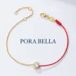 【Porabella】925純銀開運鋯石紅繩手鍊 好運轉運玫瑰金 浪漫粉 寧靜藍 祈求祈福手鍊 Bracelets