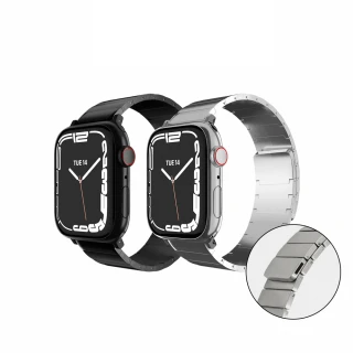 【MAGEASY】Apple Watch Ultra2/Ultra/9/8/7/6/5/4/3/SE Maestro M 不鏽鋼磁扣鏈錶環(通用最新S9/Ultra 2)