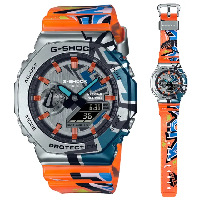 CASIO 卡西歐】G-SHOCK Street Spirit系列街頭塗鴉藝術八角形雙顯錶(GM