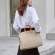 【BONum 博紐】女用麻布輕量簡約時尚筆電包(女用 時尚 電腦包 筆電包 輕旅行)