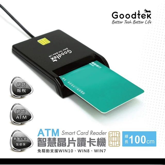 【Goodtek】超薄ATM專用晶片讀卡機(USB)