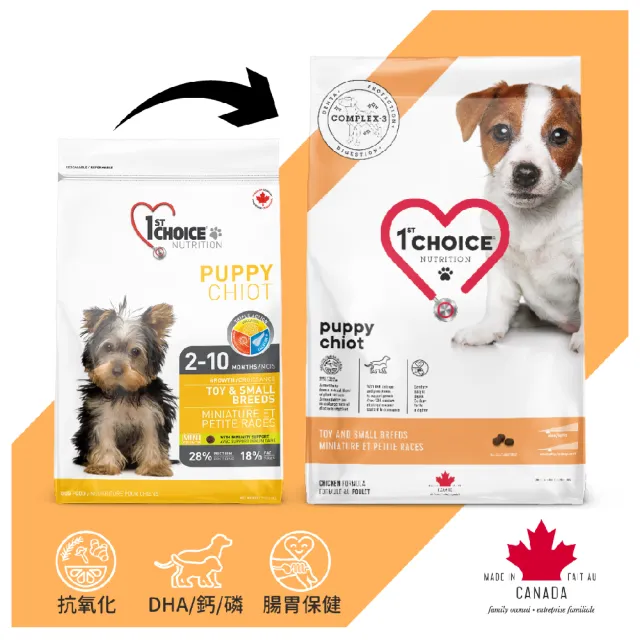 【1stChoice 瑪丁】低過敏迷你型幼犬雞肉配方 2個月以上適用/5kg(狗飼料/幼犬/小顆粒)