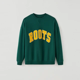 【Roots】Roots 女裝- 運動派對系列 品牌LOGO圓領上衣(綠色)