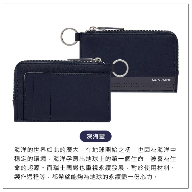 【MONDAINE 瑞士國鐵】仙人掌皮革 2用鑰匙零錢卡包(3色任選)