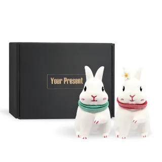 【O Pretty 歐沛媞】室內/車用 香氛擴香石擺飾 可愛兔 3X6cm(2色可選-粉色/綠色)