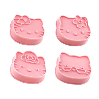 【美國Chefmade】Hello kitty 凱蒂貓造型 烘焙餅乾壓模-4入組(CM080)