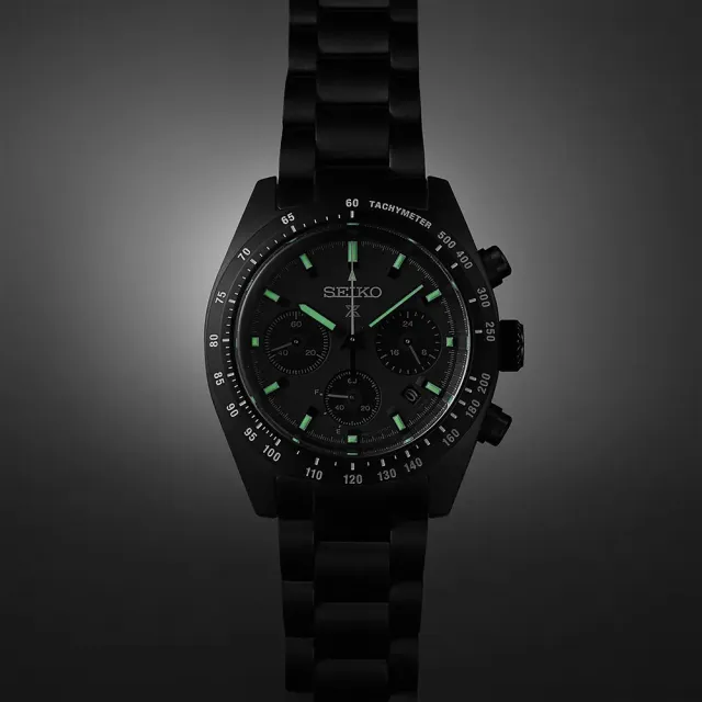 【SEIKO 精工】Prospex SPEEDTIMER 黑潮夜視 太陽能三眼計時錶 618年中慶 推薦(SSC917P1/V192-0AF0SD)