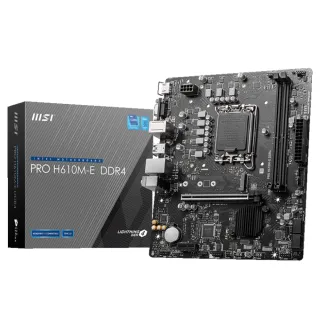 【Intel 英特爾】Intel G7400 CPU+微星 H610M-E 主機板+微星 A550BN 電源(雙核心超值組合包)