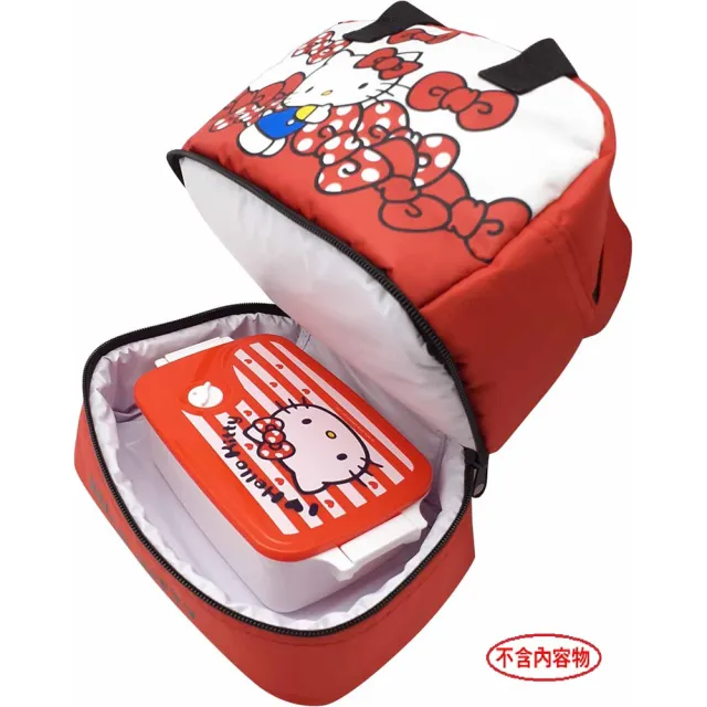 【SANRIO 三麗鷗】Hello Kitty雙層便當袋2入組(鋁箔內裡保溫)