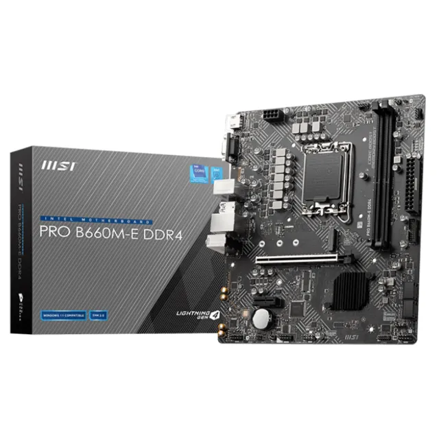 Intel 英特爾】Intel Core i5-12400F CPU+微星B660M-E 主機板+16G DDR4